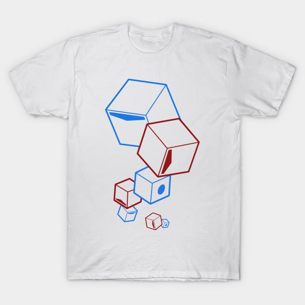 Beat Saber - Floatin' Blocks - White T-Shirt by JessySketches